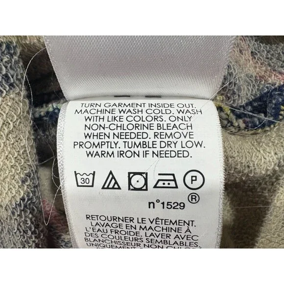 Polo Ralph Lauren Mens Floral Cotton Spa Terry Hoodie Pullover Sweatshirt Blue L - Picture 10 of 13